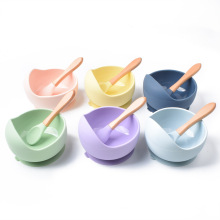 Eco Friendly Silicone Baby Feeding Bowl Set Baby Silicone Suction Bowl with Spoon